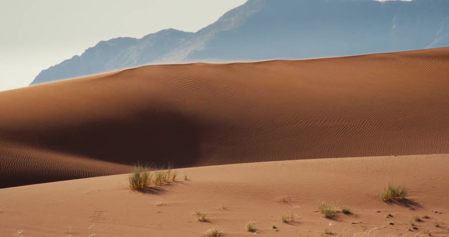 Desert landscape with a mountain on the background outdoors during day time