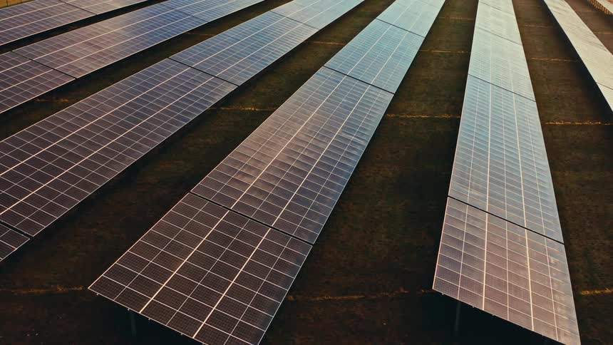 A grid of solar panels