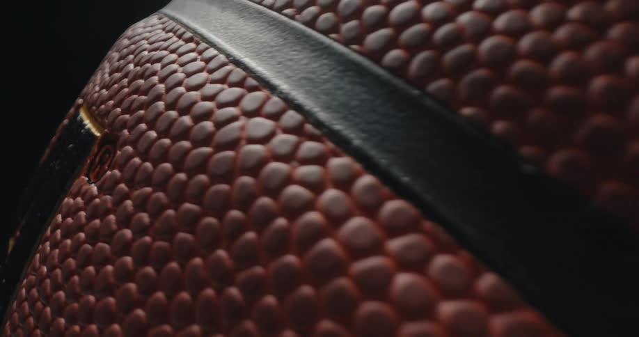 A rotating basketball in a room
