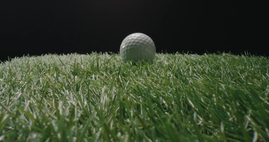 Golf ball on an artificial turf field