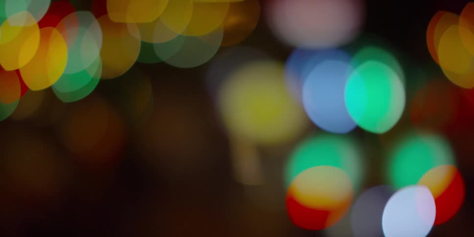 Colorful lights glowing in the dark