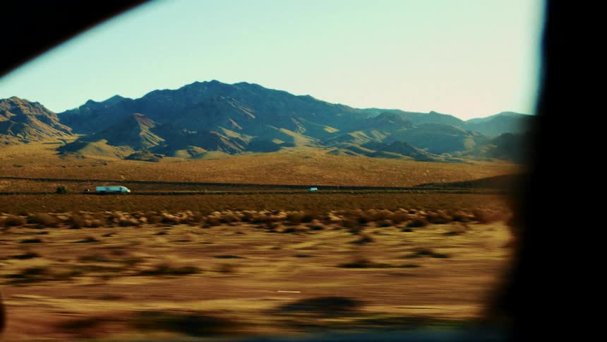 A person riding in a car