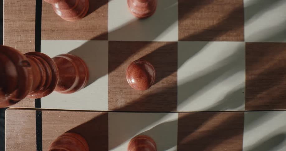 Time passes over a chess set
