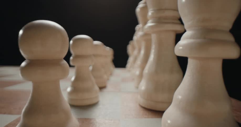 Chess pieces on the board