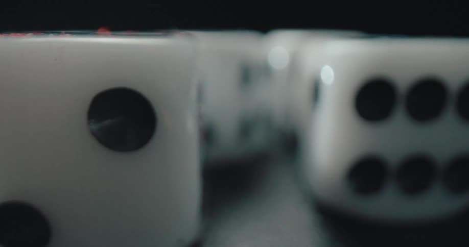 Closeup on game dices