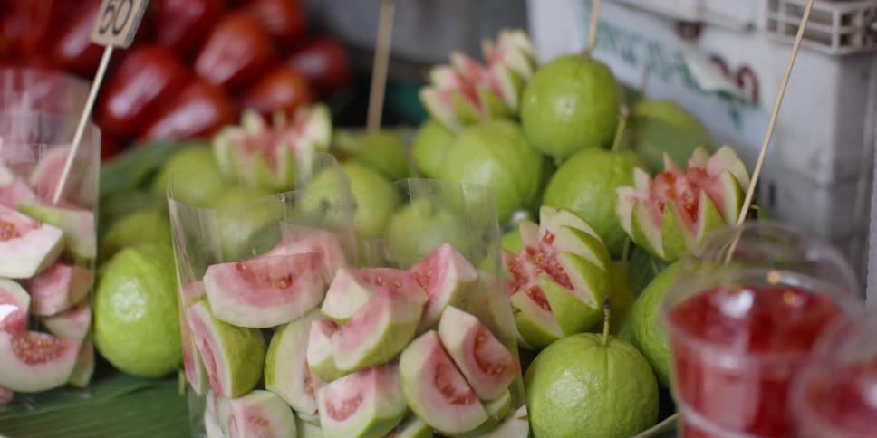 Variety of fruit at fruit stand