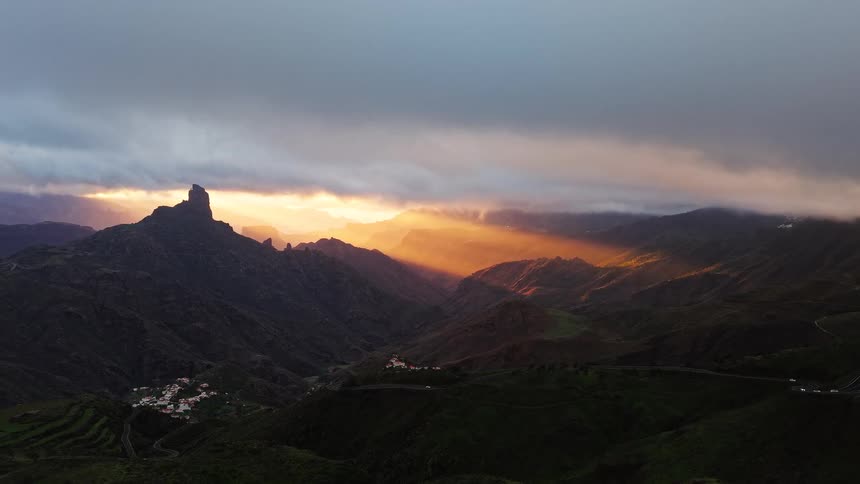 A view of some mountains in the distance