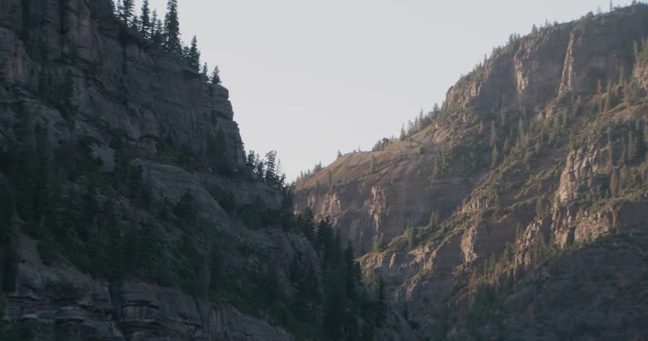 A canyon on a sunny day