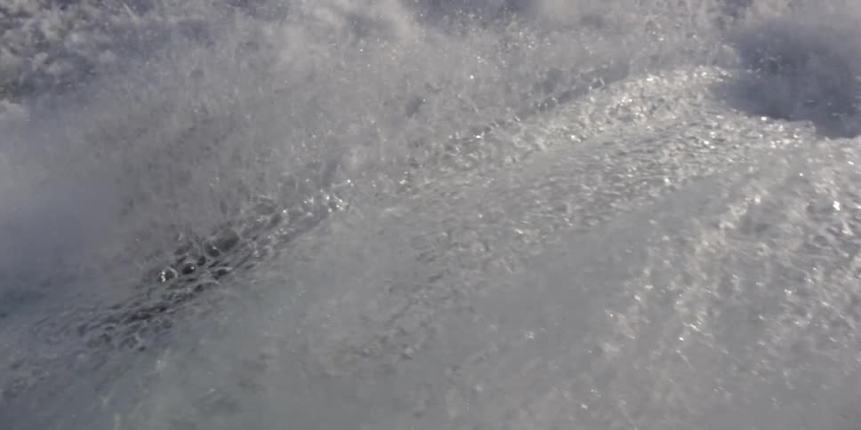 Water crashes down