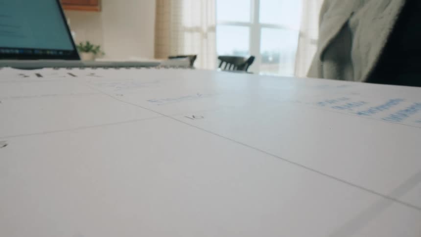 A close up of a calendar with writing on it