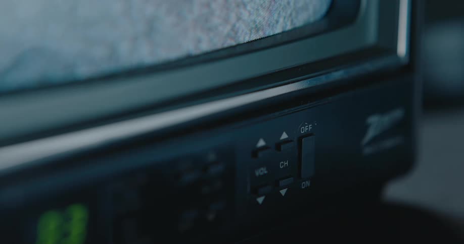 The person turns the tv off