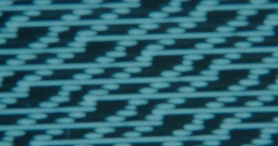 Closeup on a screen with no signal