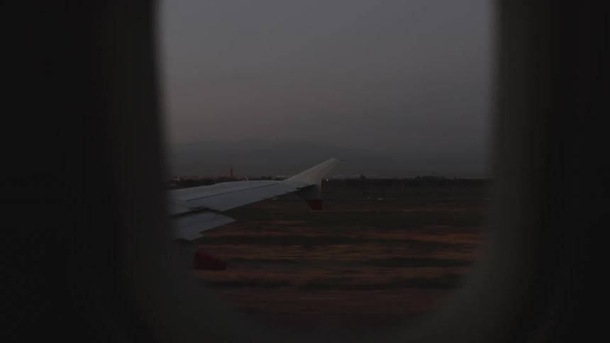 The plane is taking off