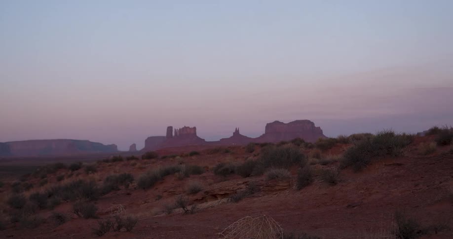 A time lapse of the sun rising over the desert