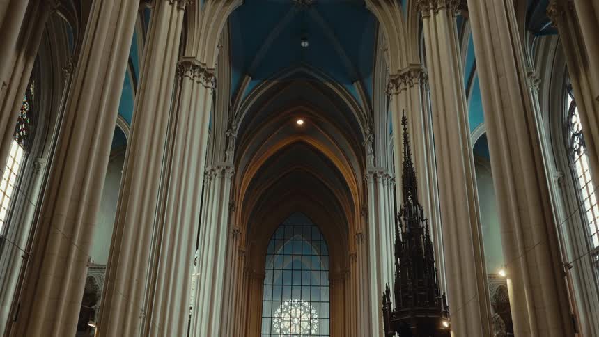 The church is empty during the day