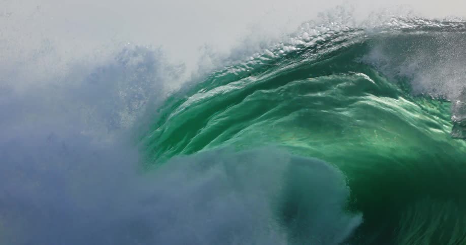 Wave breaking on the ocean outdoors during day time