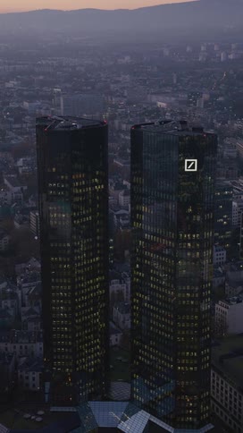 A view of some tall buildings in a city