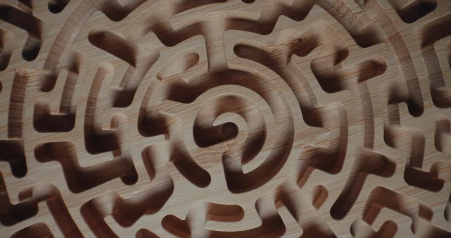 Wooden maze indoors