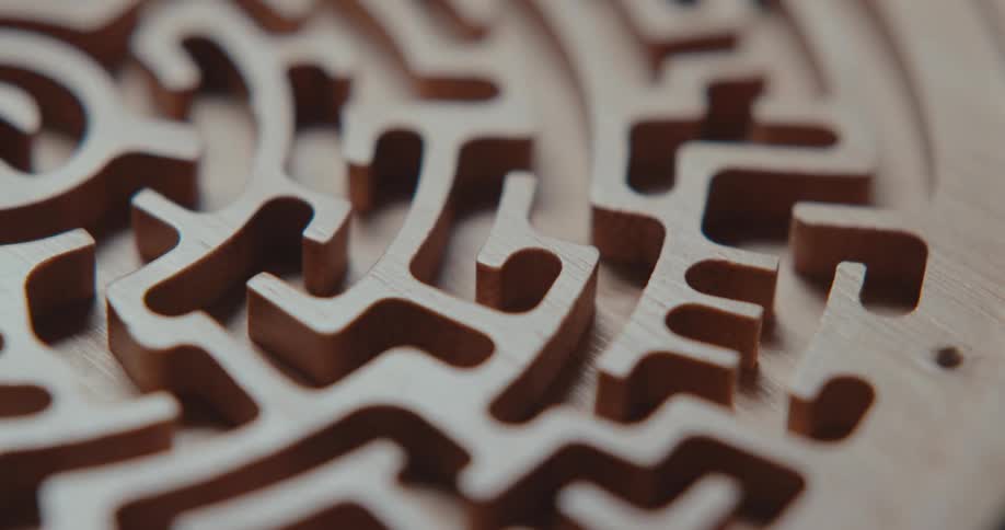 A close up of some carved wood designs