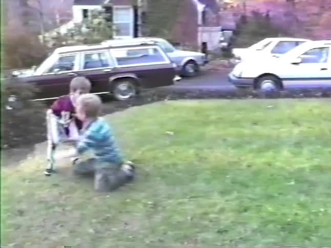 Children are playing in the yard