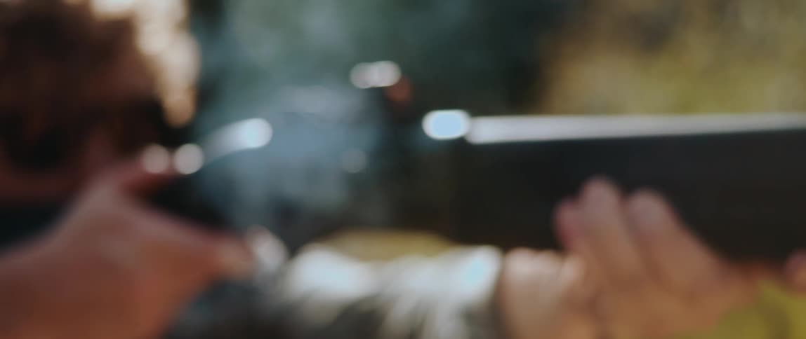 Slow motion of a shotgun firing