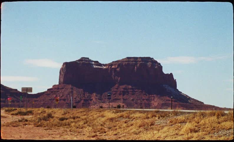 A view of a mesa in the desert