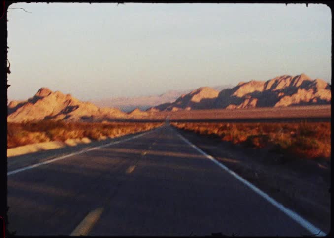 The long desert leads to the mountains