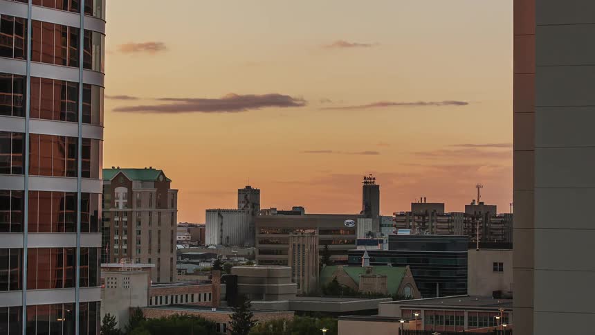 City buildings tower into the landscape