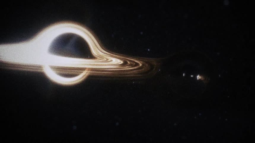 Layers rotating around a bubble form a disk floating away from a clear bubble