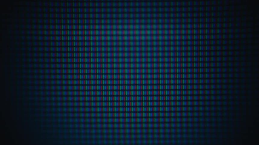 A vibrant cyan or green diagonal stroke that moves from the top right toward the bottom left of the frame