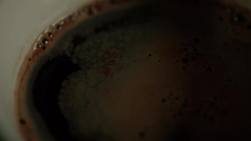 The cup is full of coffee