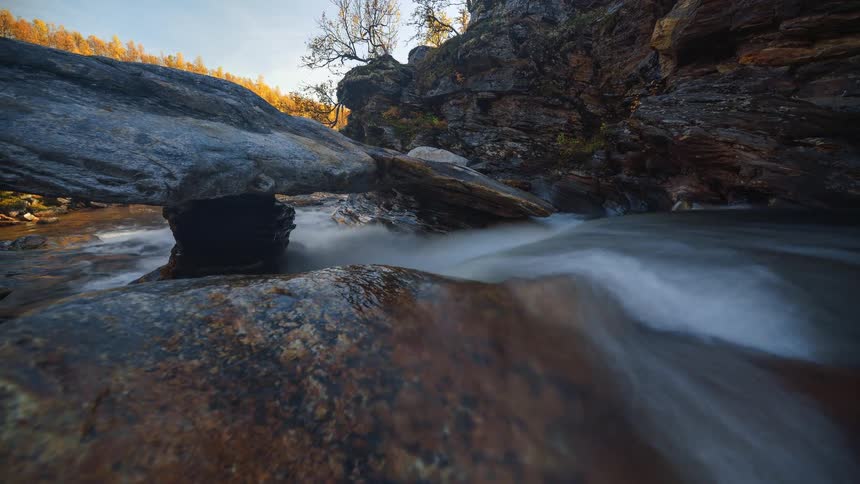 A close up of a river flowing