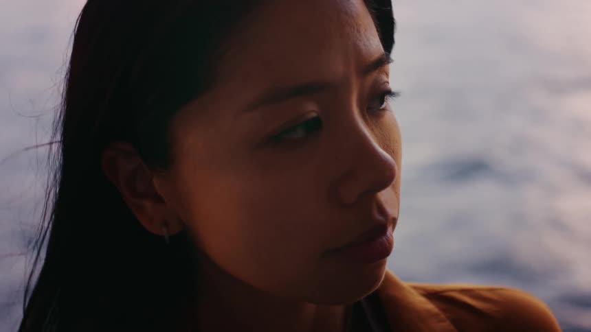A portrait of a woman outdoors