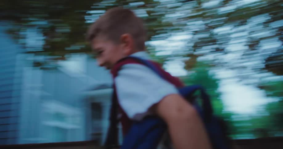 A child running around outdoors playing