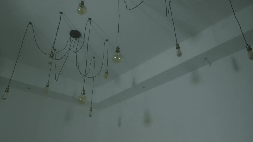 Interior design of ceiling lights in a room