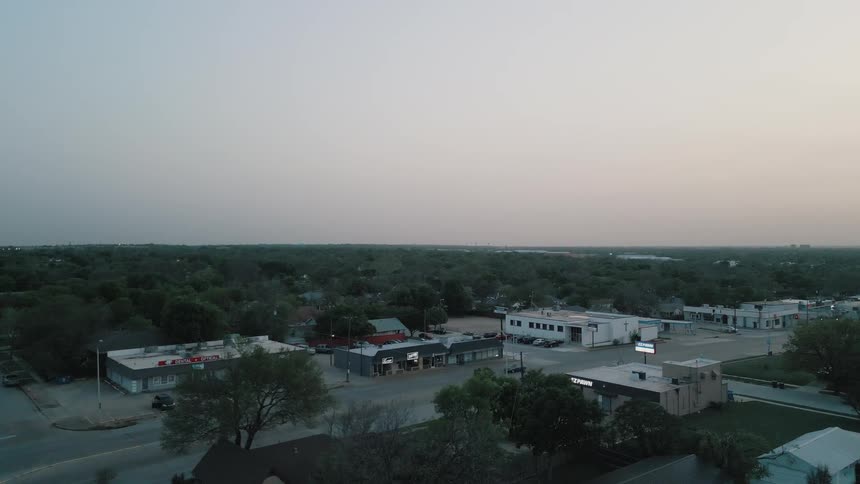 A large road in a small town