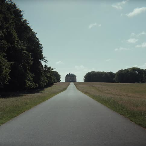 House at the end of a long rural road