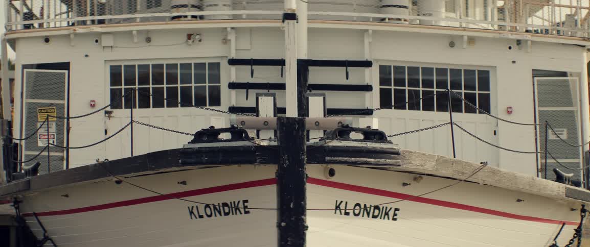 Bow of a historic klondike paddlewheel vessel