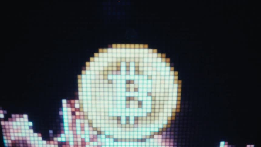 A close up of a screen with a coin on it