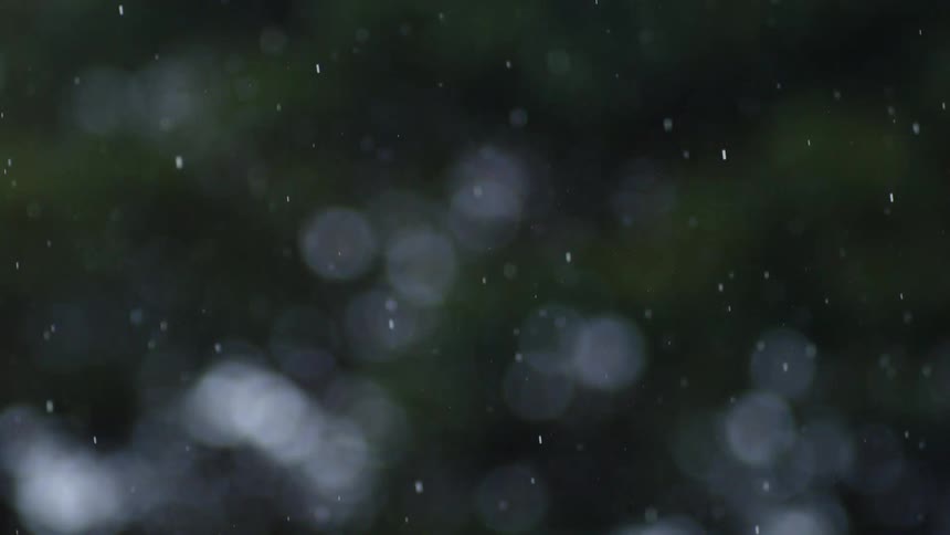 Snow falling outdoors