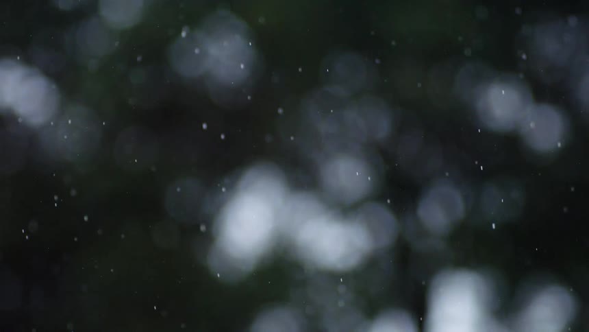 Snow falling outdoors