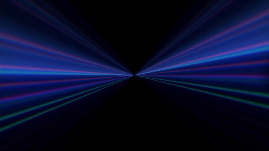 The screensaver has flashing lights