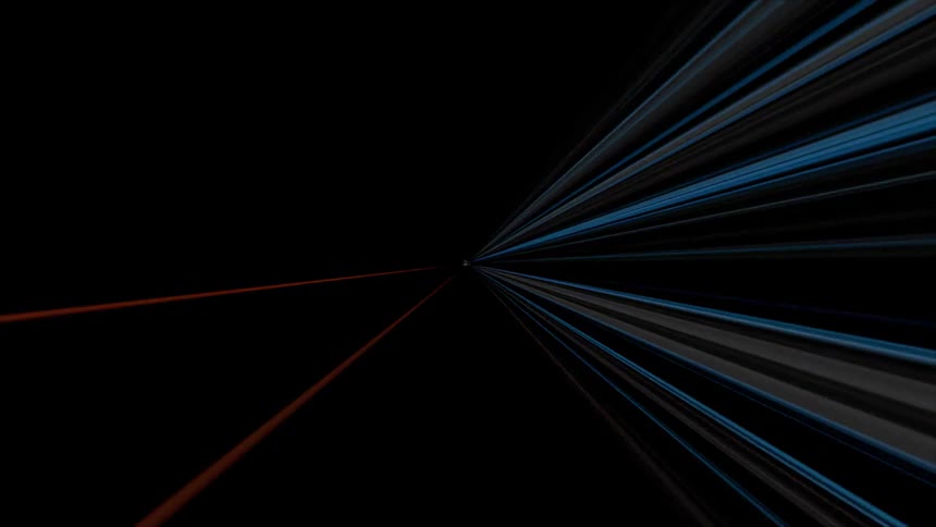 A light is sending of streaks of red white and blue