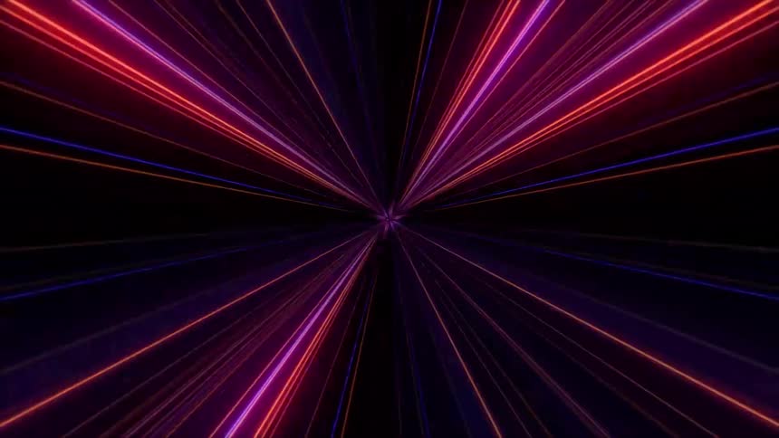Colorful lasers fill the digital artwork and flash