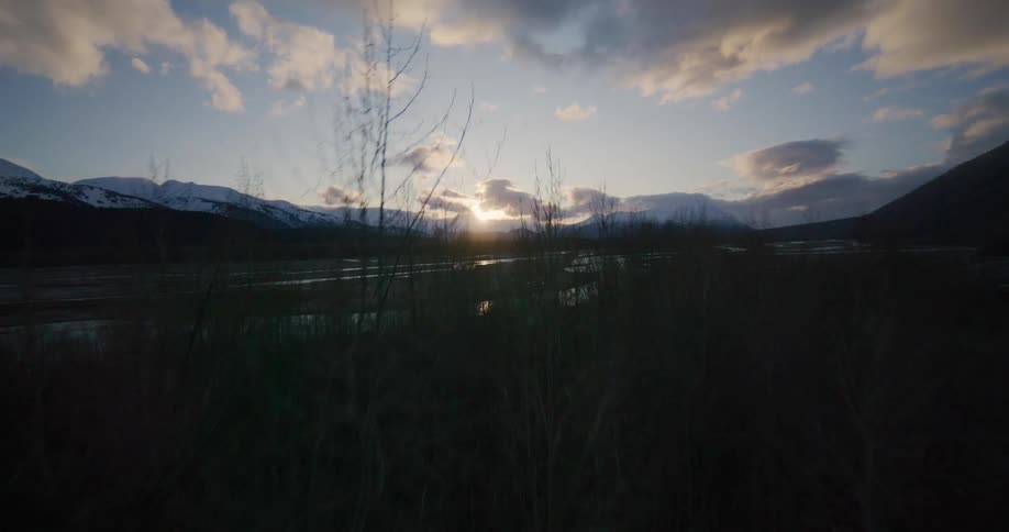 Flood plains run across the landscape