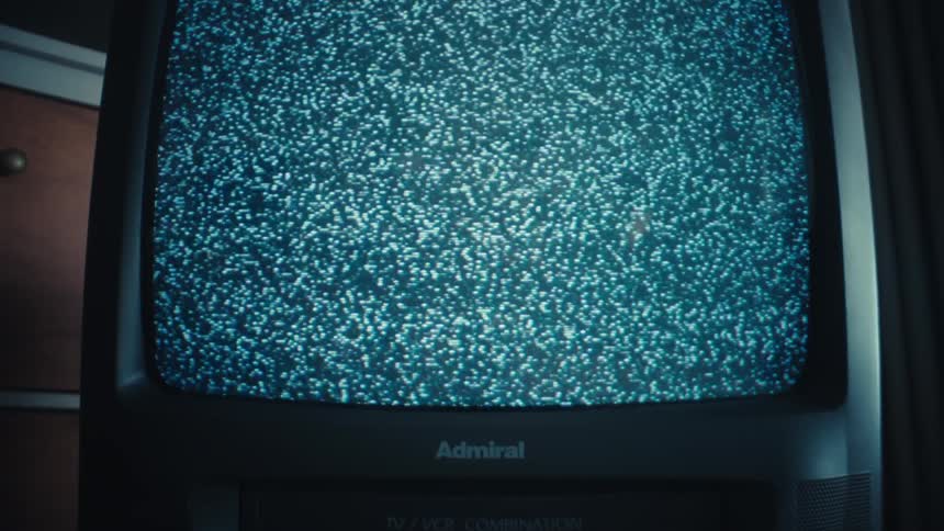A view of a television screen with static on it
