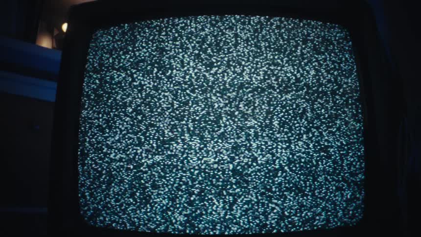 A view of some static on an old tv screen