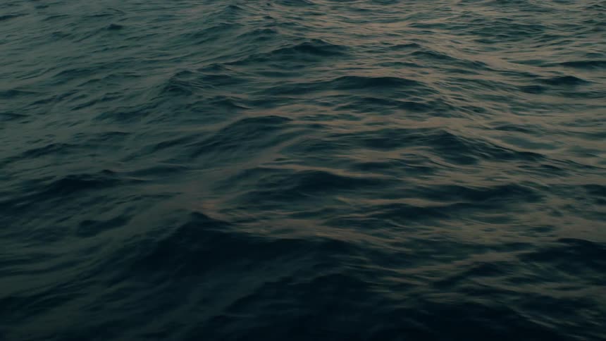 Ocean waves ripple and reflect sunlight