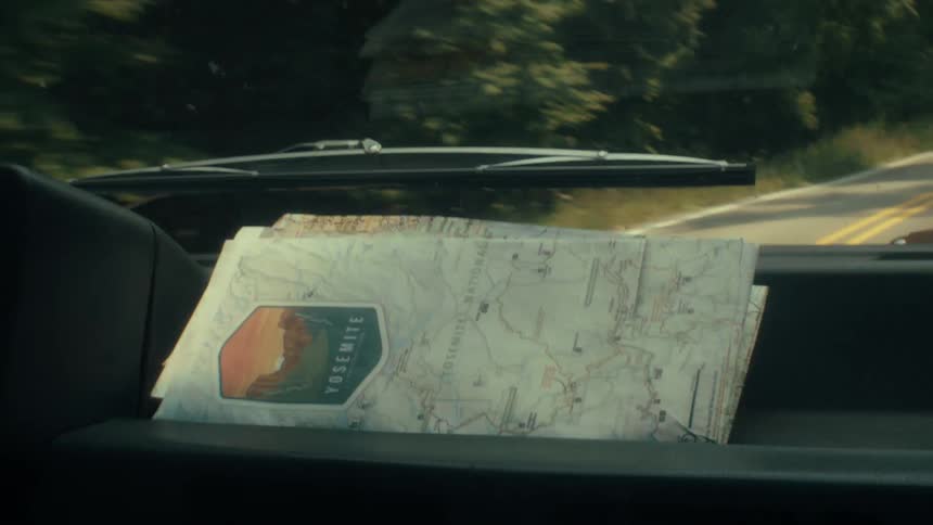 Map inside a moving car