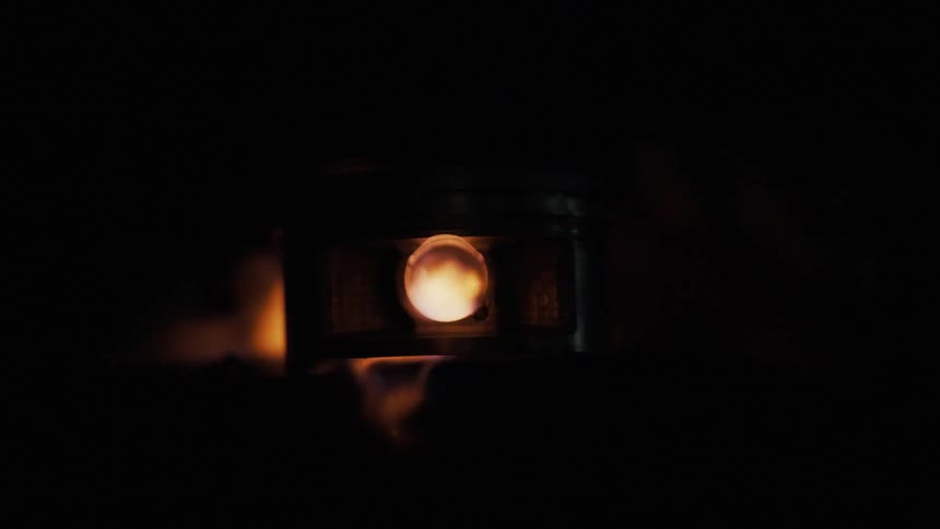 A view of some flames in a furnace